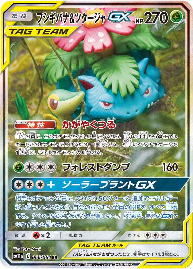 フシギバナ&ツタージャGX 066/064 SR Foil